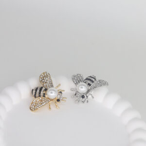 Bijen Broche met Parel